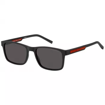 TOMMY HILFIGER Men's Sunglasses TH2089S003IR Square Black Frame Grey Lens 56mm