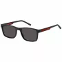 TOMMY HILFIGER Men's Sunglasses TH2089S003IR Square Black Frame Grey Lens 56mm