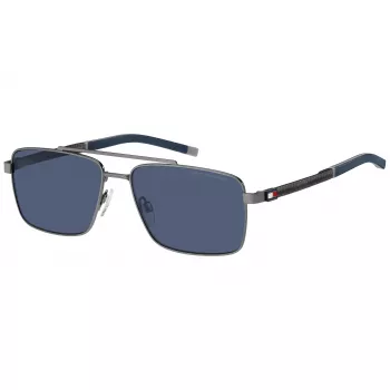 Tommy Hilfiger Men's TH-2078-S-R80 Sunglasses - Black Frame Grey Lens 58/16/145 mm