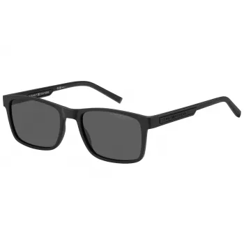 Tommy Hilfiger Men's TH2089S003M9 Rectangular Polarized Sunglasses - Matte Black