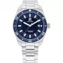 Tommy Hilfiger Men's Watch 1710591 40mm Stainless Steel Blue Dial Brown Leather