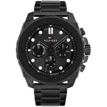 TOMMY HILFIGER Men's Watch 1710690 49mm Blue Silicone Stainless Steel Quartz