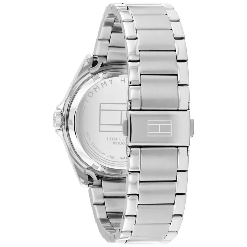 Tommy Hilfiger Men's Watch 1710718 39mm Blue Dial Brown Leather Strap