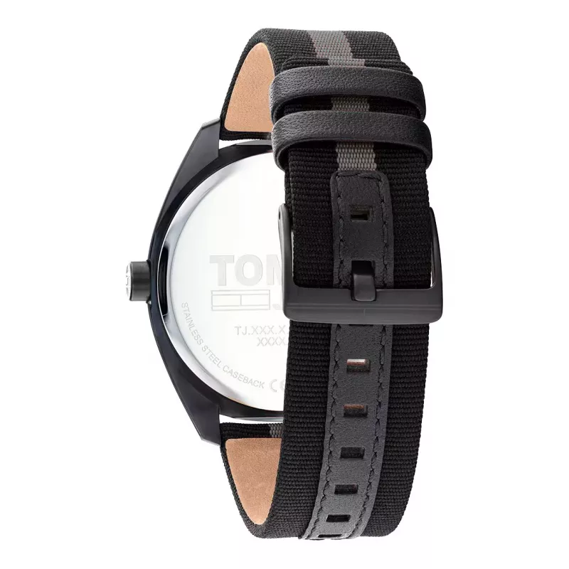 Tommy Hilfiger Men's Watch 1792039 45 mm Blue Dial Brown Leather