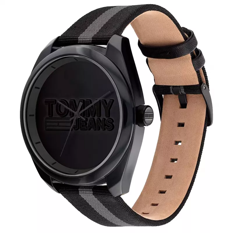 Tommy Hilfiger Men's Watch 1792039 45 mm Blue Dial Brown Leather