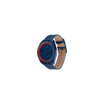 Tommy Hilfiger Men's Watch 1792041 45 mm Blue Dial Brown Leather Strap