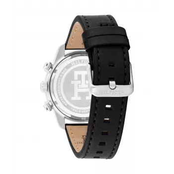 Tommy Hilfiger Men's Watch 1792162 41mm Stainless Steel Blue Dial Brown Leather