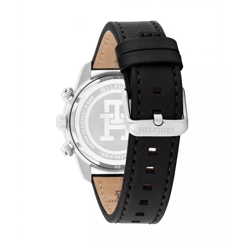 Tommy Hilfiger Men's Watch 1792162 41mm Stainless Steel Blue Dial Brown Leather
