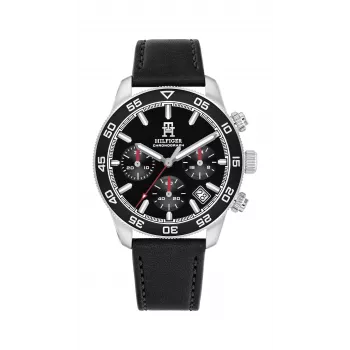 Tommy Hilfiger Men's Watch 1792162 41mm Stainless Steel Blue Dial Brown Leather