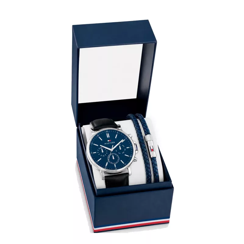 Tommy Hilfiger Men's Watch 2770161 - 44mm Blue Dial Stainless Steel Bracelet