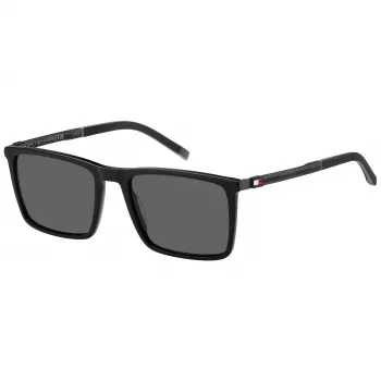 TOMMY HILFIGER TH-2077-S-807 Men's Sunglasses, Black Frame, Grey Lens, 55/19/145 mm