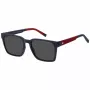 TOMMY HILFIGER TH-2143-S-8RU Men's Rectangular Sunglasses, Havana, Brown Lens, 55/19/145 mm