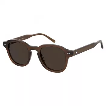Tommy Hilfiger TH 2185/S 09Q Men's Rectangle Sunglasses, Havana/Brown, 49-23-150 mm, UV400
