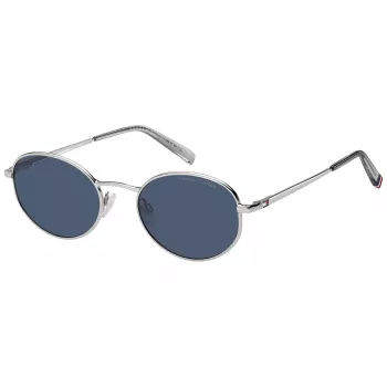 Tommy Hilfiger TH-2219-S-010 Unisex Sunglasses - Black Acetate Frame, Grey Polycarbonate Lenses, UV400 Protection, 55/21/145 mm