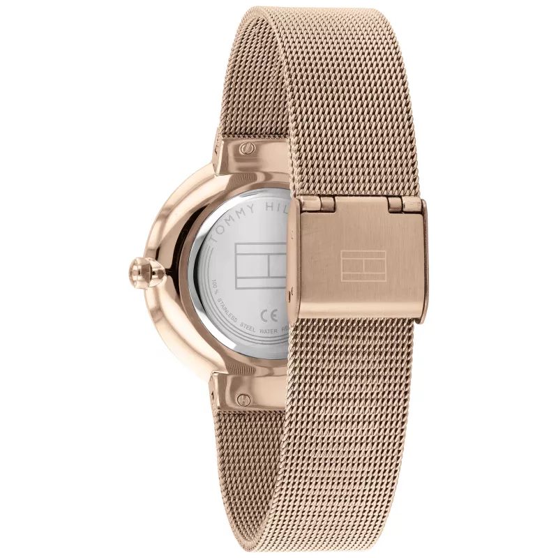 Tommy Hilfiger Women's 1782218 Quartz Analog Watch 35mm Silver Stainless Steel Mesh