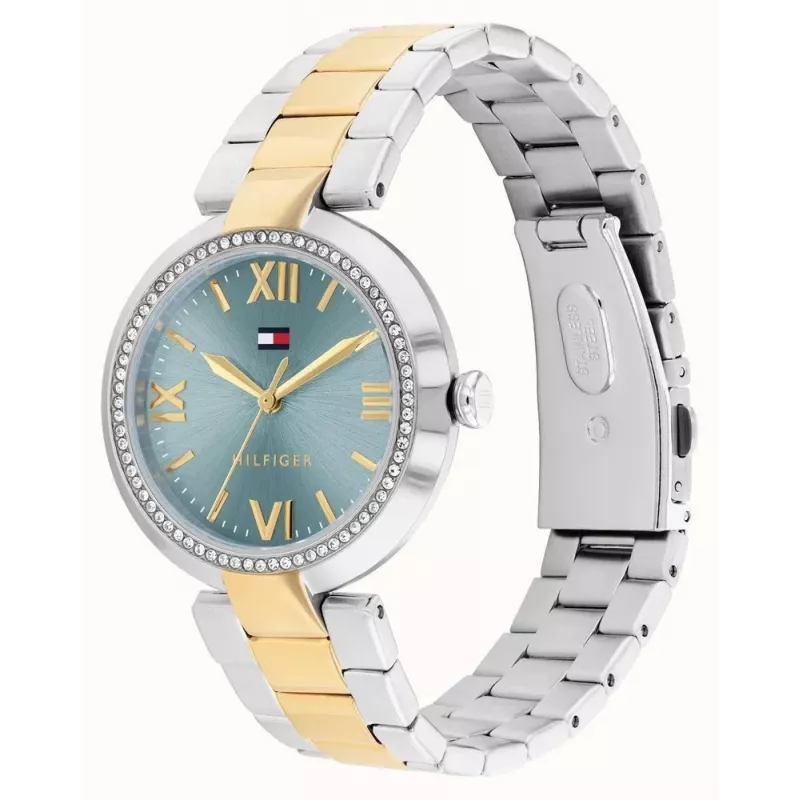 Tommy Hilfiger Women's 1782680 Quartz Analogue Watch 34 mm Silver Stainless Steel Mesh