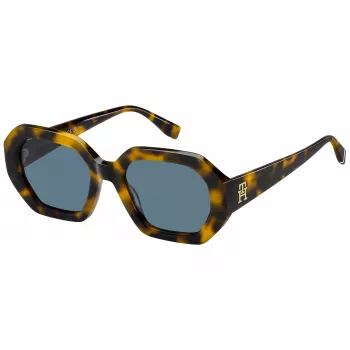 TOMMY HILFIGER Women's TH-2155-S-EPZ Sunglasses - Havana Acetate Frame, Brown Gradient Lens, 52mm