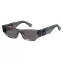 TOMMY JEANS Women's TJ-0093-S-KB7 Sunglasses - Black Frame, Grey Lens, 55/18/145 mm