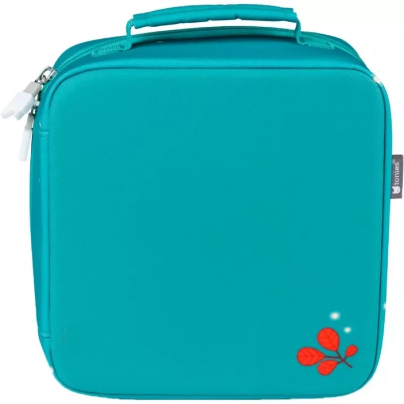 Tonies Carrying Case for Toniebox and Tonies Figures - Turquoise - Zipper Closure - Polyester/PET - Child-Friendly Design