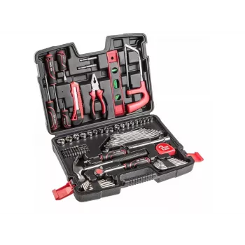 Top Tools 100-Piece 1/4 inch and 3/8 inch Drive Socket and Tool Set with Chrome Vanadium Steel, 72-Tooth Ratchet, and Blow-Molded Case