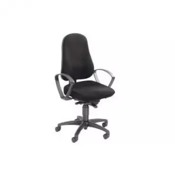 TOPSTAR Balance 50 Swivel Office Chair, Black Fabric, Point Synchronous Mechanism, Height-Adjustable Armrests, GS-Tested (BAL50T20)