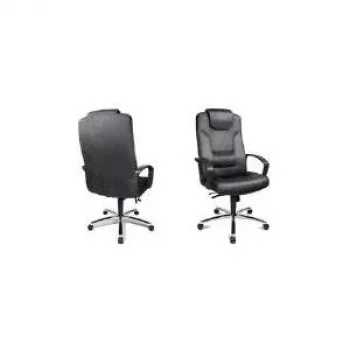 Topstar Comfort Point 50 Executive Office Chair, Microfiber Upholstery, Chrome Base, Black 7819 TA3