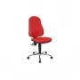 TOPSTAR Point 60 Red Swivel Chair with Permanent Contact Mechanism, Height-Adjustable Backrest, Fixed T2 Armrests, Load-Dependent Braked Casters, GS-Certified 8169G21
