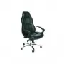 TOPSTAR RS90F AD0 Executive Office Chair, Black Fabric, Polished Aluminum Base, Synchronous Mechanism, Loop Armrests