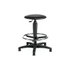 Topstar TEC 60 Swivel Stool with Stepless Height Adjustment, Skai Counter Artificial Leather, Black, TÜV Certified 72260 D10T