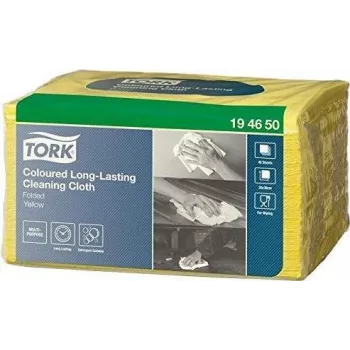 TORK 194650 Heavy-Duty Cleaning Wipes Roll, 400 Sheets, White, 1-Ply, Centerfeed, 23.5 cm x 38 cm