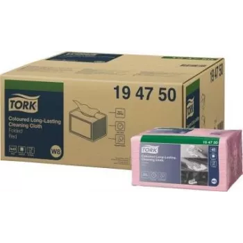 Tork 194750 Heavy-Duty Cleaning Cloths Red 40 Sheets