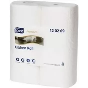 Tork Extra Absorbent Kitchen Roll 2-Ply White 174 Sheets 40m (120269)