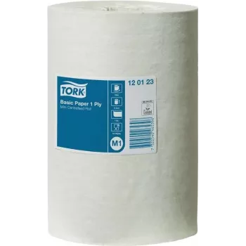 TORK Multi-Purpose Wiping Paper Roll, 1-Ply, 120 m, White (120123)