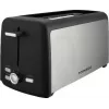 Tornado TTA-7402-GS Toaster - 2 Slice 1400W Pop-Up Toaster with 7 Browning Levels, Black/Silver