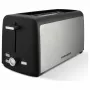 Tornado TTA-7402-GS Toaster - 2 Slice 1400W Pop-Up Toaster with 7 Browning Levels, Black/Silver