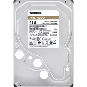 Toshiba N300 NAS 4TB Internal Hard Drive 3.5 inch SATA 6Gb/s 7200RPM 128MB Cache