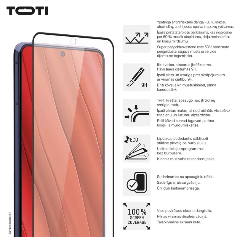 TOTI PREMIUM 3D Tempered Glass Screen Protector Full Cover for Samsung Galaxy S25 Ultra
