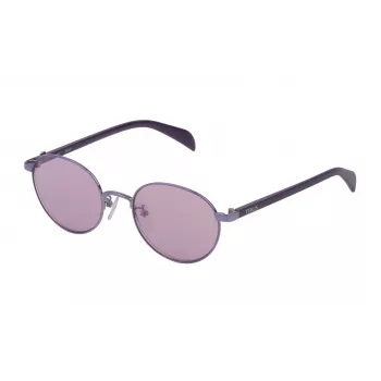 TOUS STO393-5008RB Sunglasses Woman Brown Havana Acetate Square Frame UV400