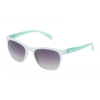 TOUS Sunglasses STO912-536G7M Women's Havana Acetate Square Sunglasses with Brown Gradient Lenses