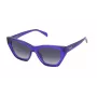 TOUS Sunglasses Women STOB855303GB Havana Acetate Square Frame Brown Gradient Lens 53mm