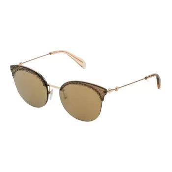 TOUS Women's STO370-59300G Sunglasses - Havana Brown Acetate Frame with Brown Gradient Lenses