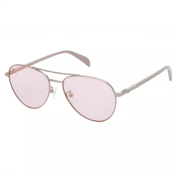 TOUS Women's Sunglasses STO437-560E59 Havana Acetate Square Frame Gradient Brown Lens 56mm