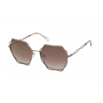 TOUS Women's Sunglasses STO445-57A39G Cat Eye Acetate Havana Brown Tortoise 57/19/140 mm UV400