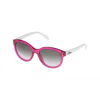 TOUS Women's Sunglasses STO870-5402GR Havana Brown Acetate Square Frame Grey Gradient Lens 54mm