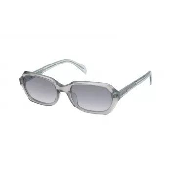 TOUS Women's Sunglasses STOB44-5409RM Butterfly Cat-Eye Acetate Frame Black Rose Gold Mirrored Lens 54mm