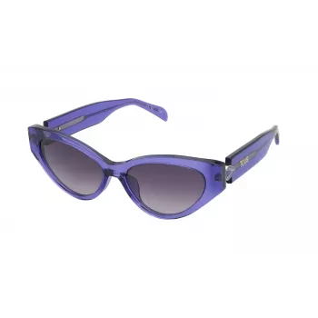TOUS Women's Sunglasses STOB84S5506LA Havana Acetate Square Frame Brown Gradient Lens UV400
