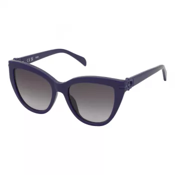 TOUS Women Sunglasses STOC21-530T81 Havana Acetate Square Frame Brown Gradient Lens 53/18/140 mm