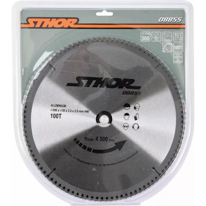 TOYA STHOR 300 mm TCT Circular Saw Blade for Aluminium and Non-Ferrous Metals, 100 Teeth, 30 mm Bore