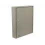 TOYA VOREL 78436 Steel Key Cabinet with Cylinder Lock, 10 Hooks, Grey, Wall-Mountable