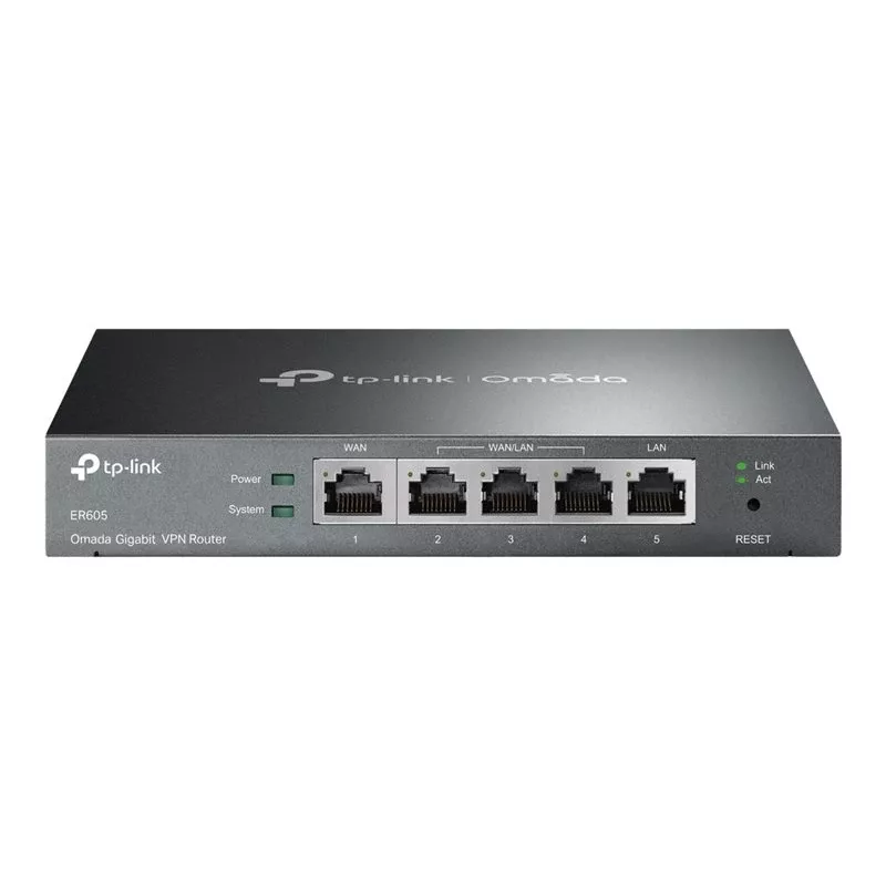 TP-LINK ER605 SafeStream Gigabit VPN Router with 4-Port Switch, 3 WAN Ports, Wall-Mountable